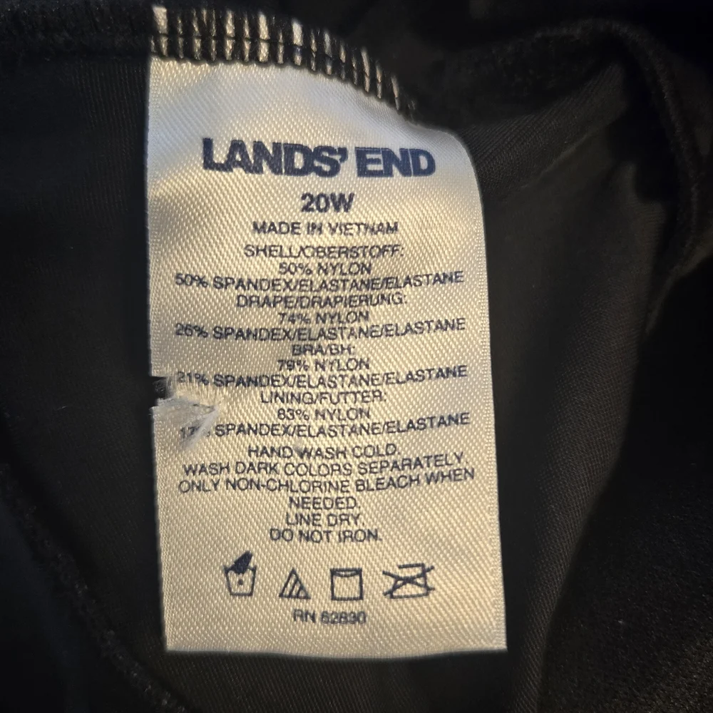 LANDS END NWT Adjustable Strap Swim Dress